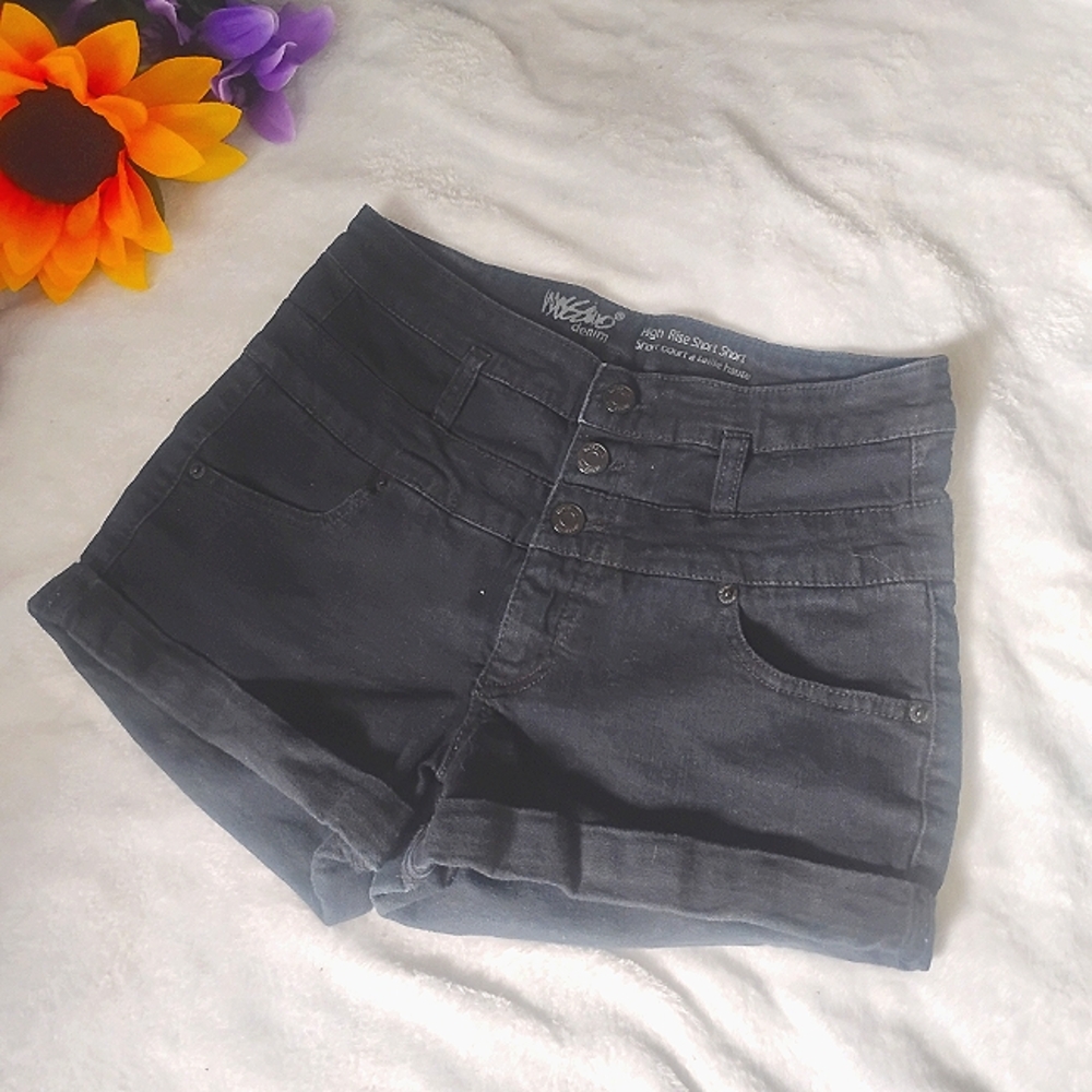 🔵 3/$30 MOSSIMO~ Women's Black Jean Shorts Stretchy